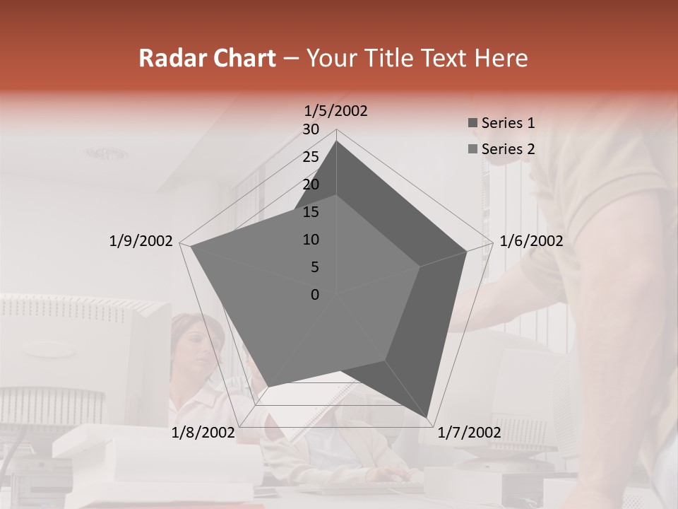 Document Sitting Picture PowerPoint Template