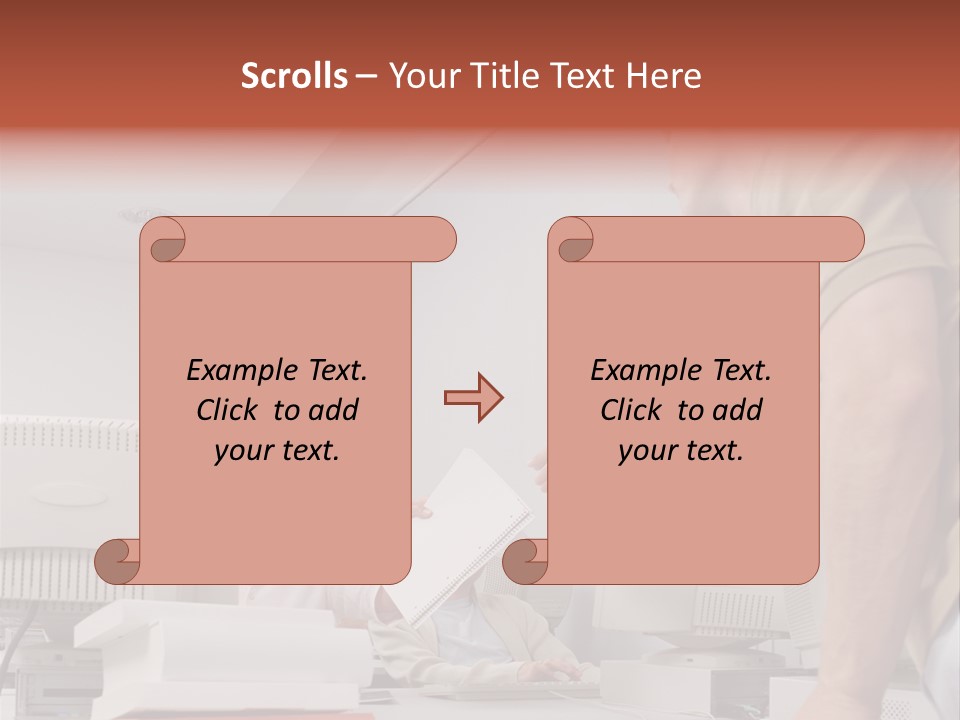 Document Sitting Picture PowerPoint Template