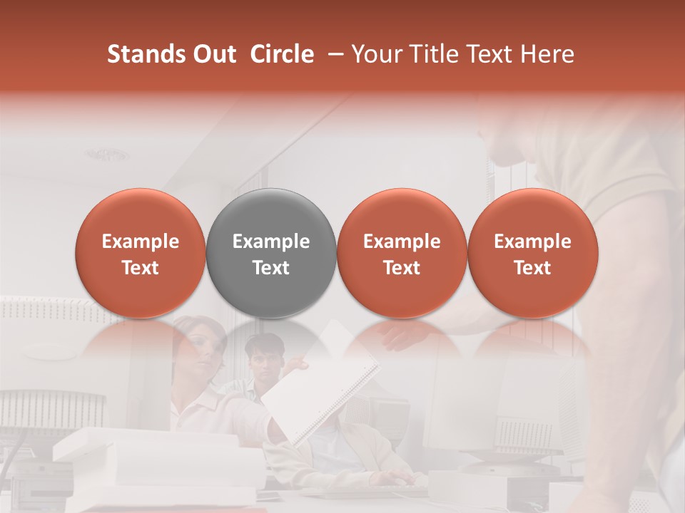 Document Sitting Picture PowerPoint Template