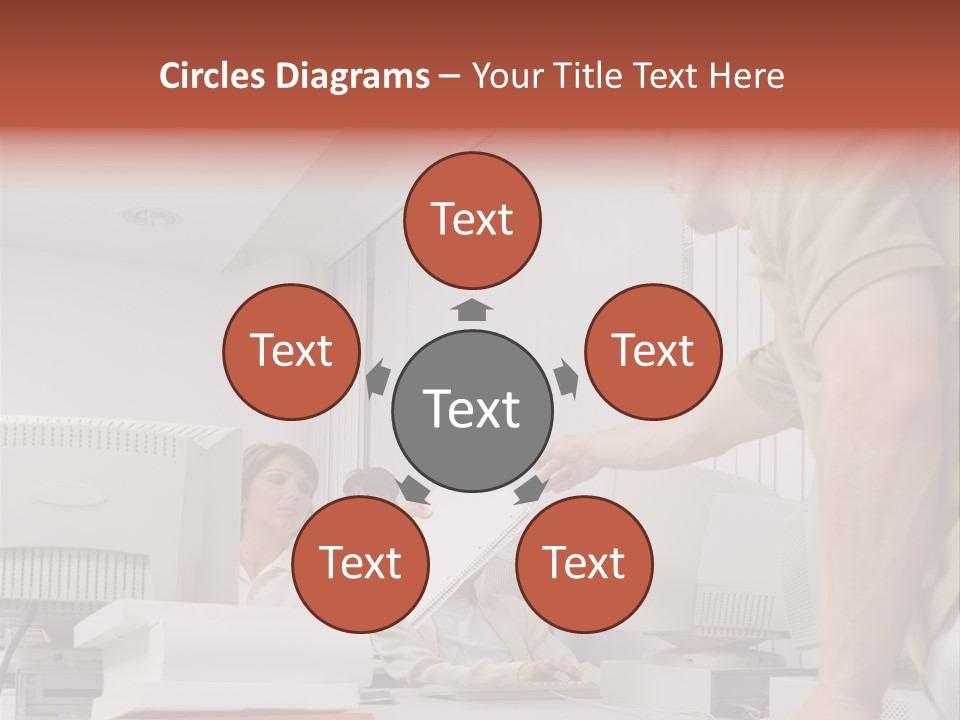 Document Sitting Picture PowerPoint Template