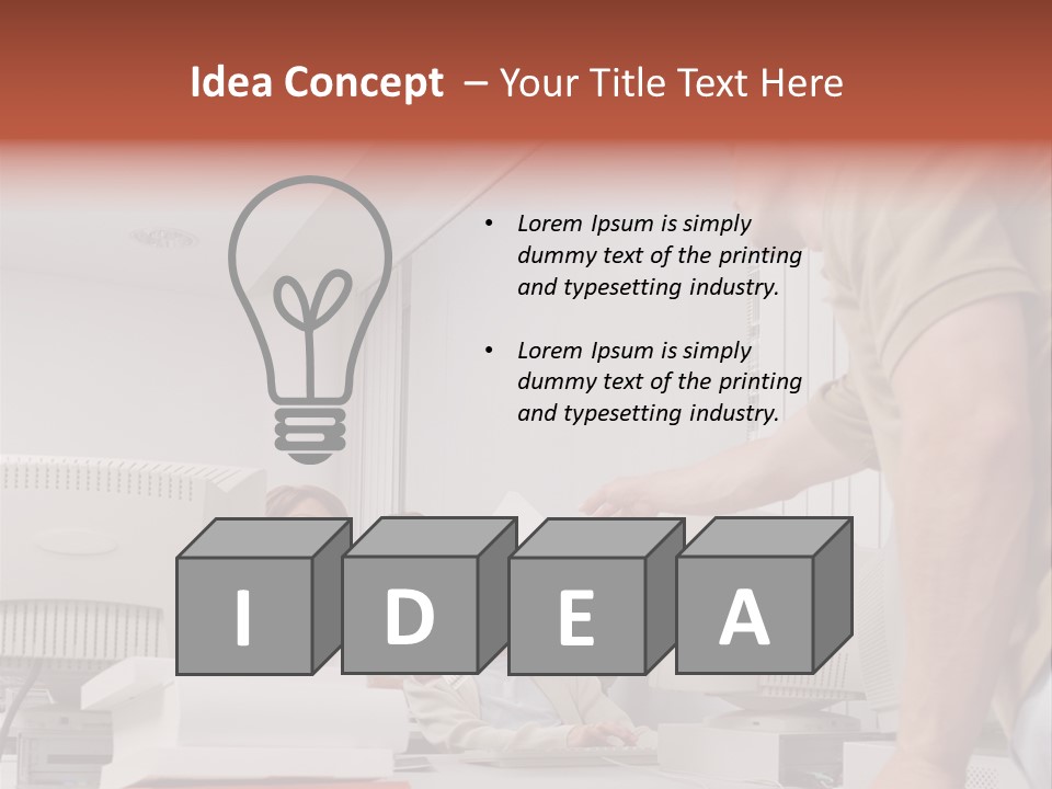 Document Sitting Picture PowerPoint Template