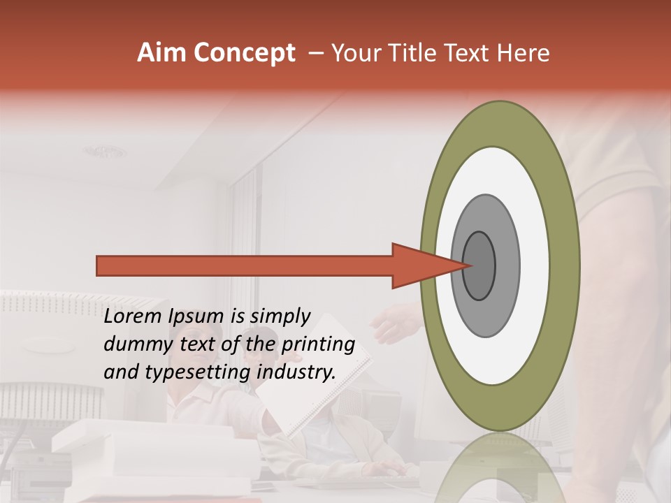 Document Sitting Picture PowerPoint Template