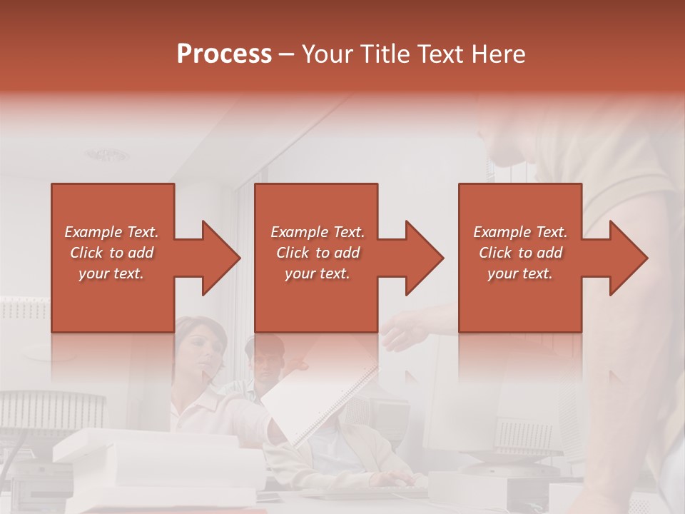 Document Sitting Picture PowerPoint Template