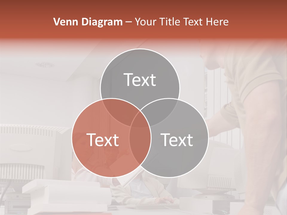 Document Sitting Picture PowerPoint Template