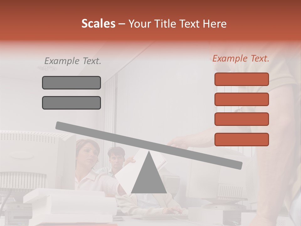 Document Sitting Picture PowerPoint Template