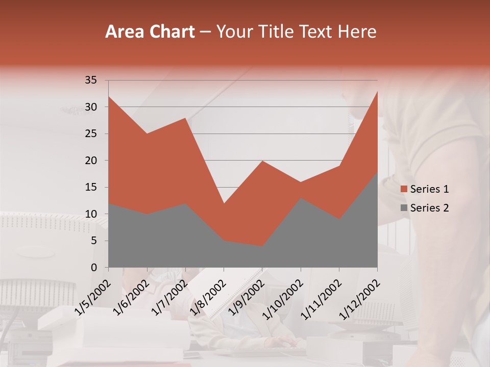 Document Sitting Picture PowerPoint Template