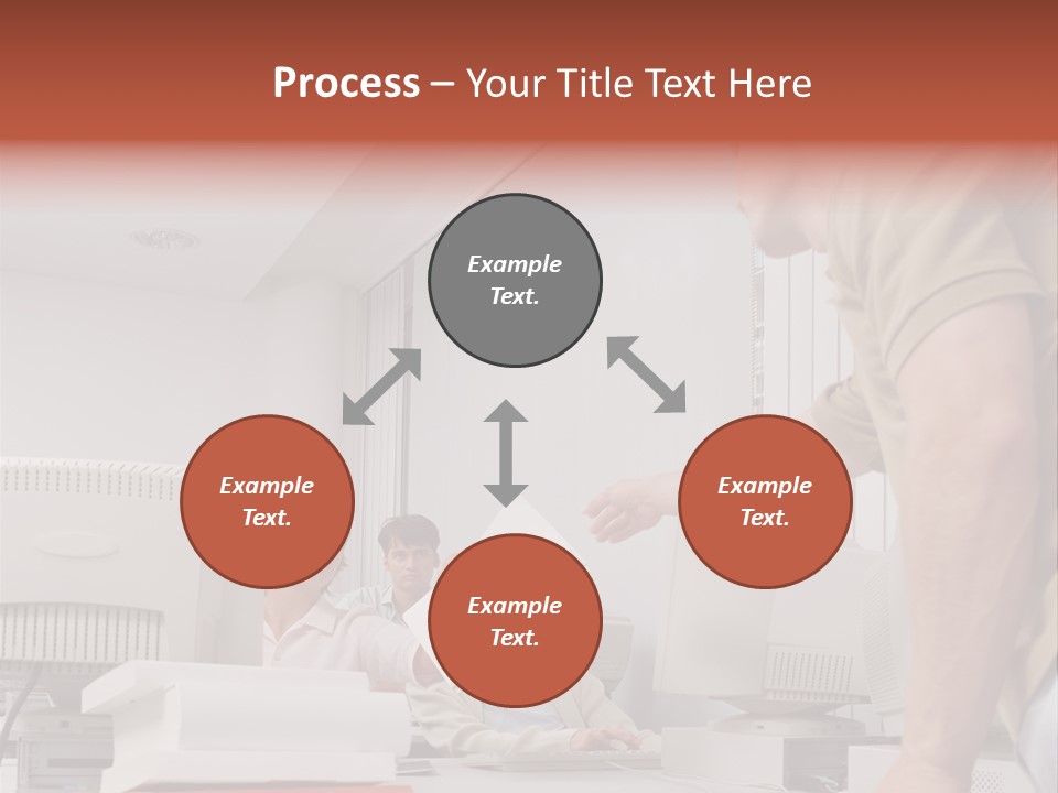 Document Sitting Picture PowerPoint Template