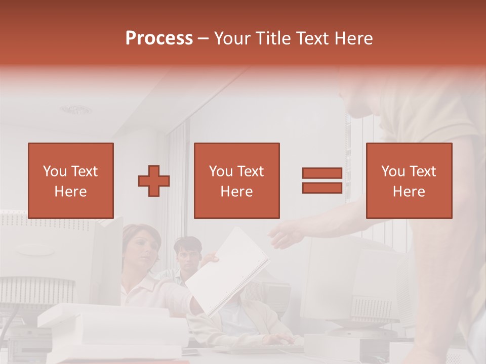 Document Sitting Picture PowerPoint Template
