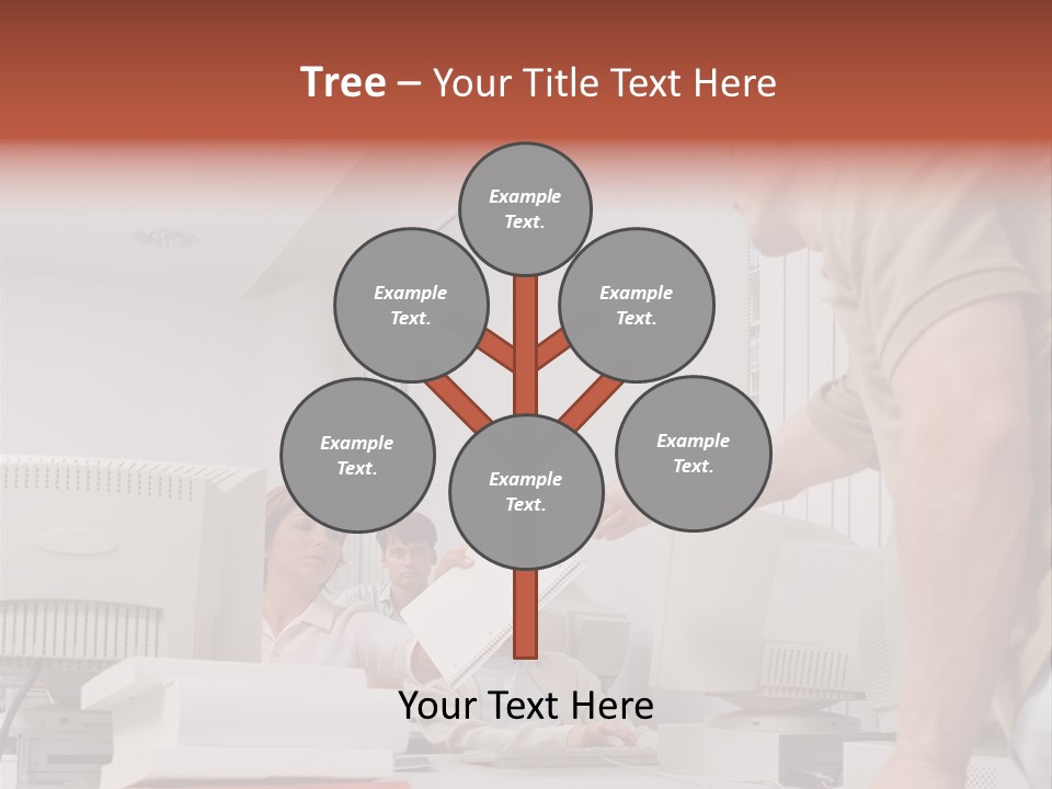 Document Sitting Picture PowerPoint Template