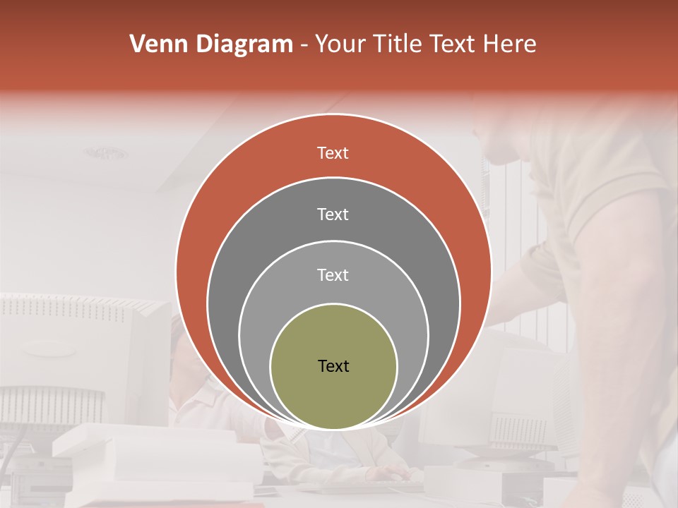 Document Sitting Picture PowerPoint Template