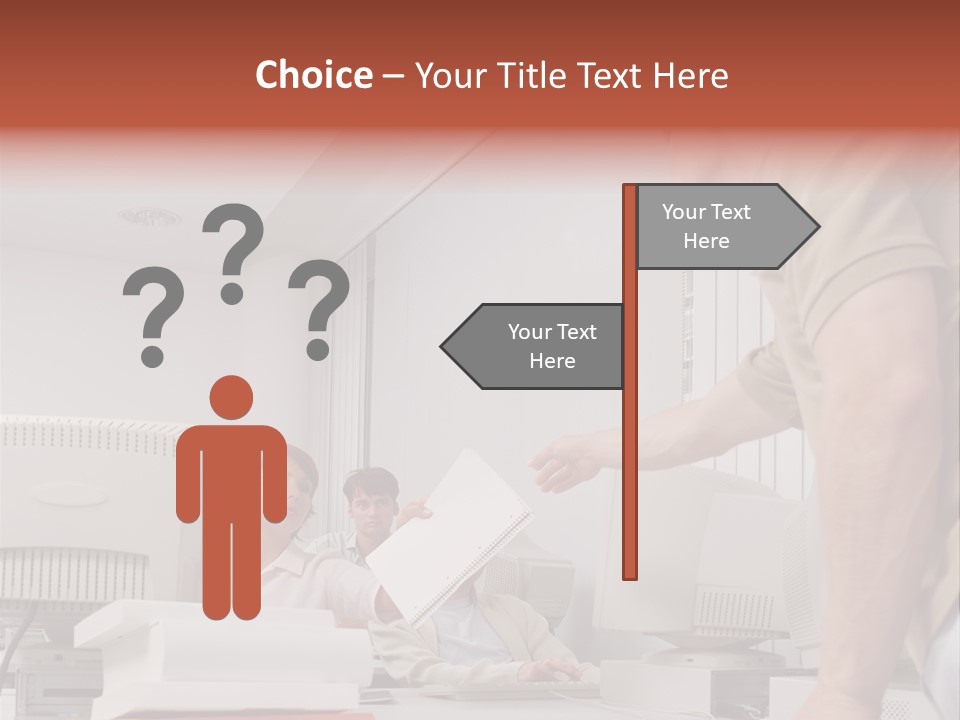 Document Sitting Picture PowerPoint Template