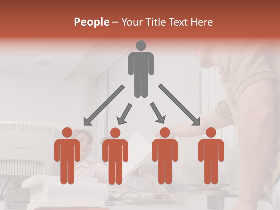 Document Sitting Picture PowerPoint Template