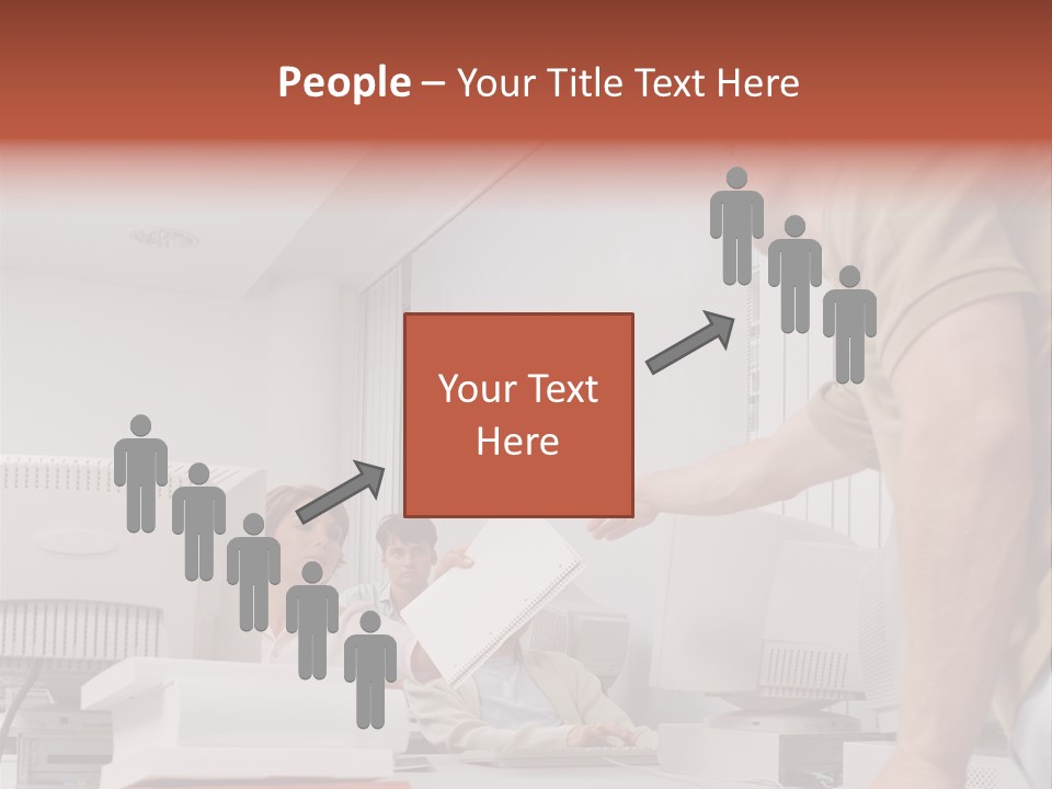 Document Sitting Picture PowerPoint Template