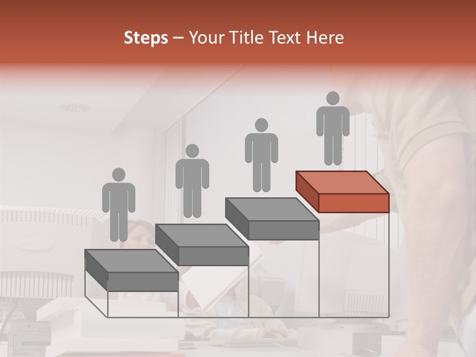 Document Sitting Picture PowerPoint Template