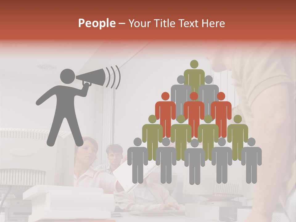 Document Sitting Picture PowerPoint Template