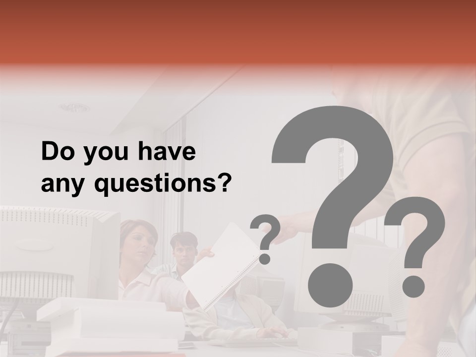 Document Sitting Picture PowerPoint Template