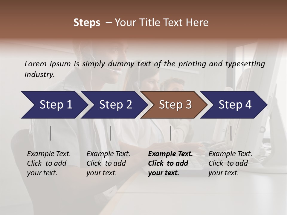 Desk Wallmurals Computer PowerPoint Template