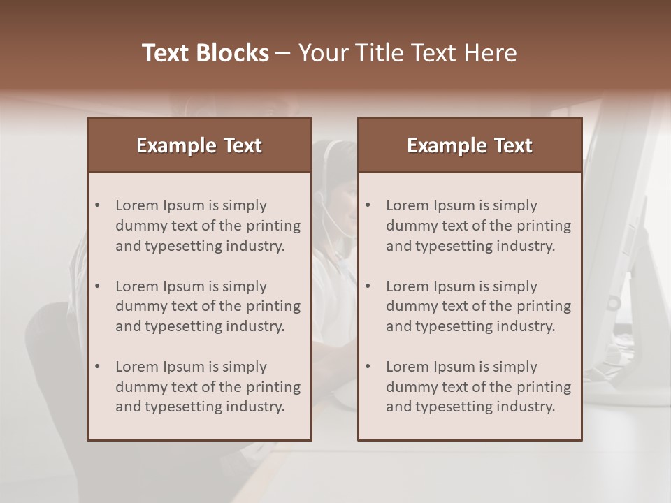 Desk Wallmurals Computer PowerPoint Template