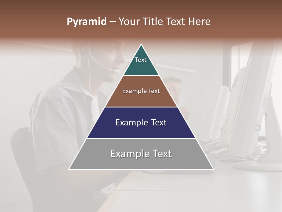 Desk Wallmurals Computer PowerPoint Template