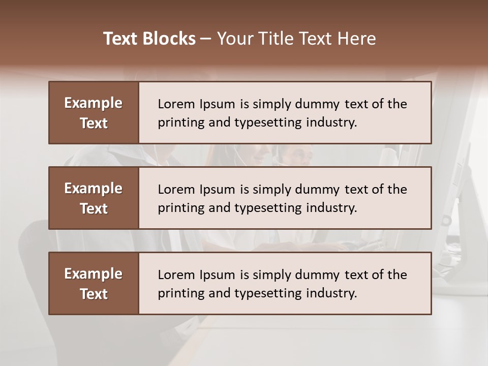 Desk Wallmurals Computer PowerPoint Template
