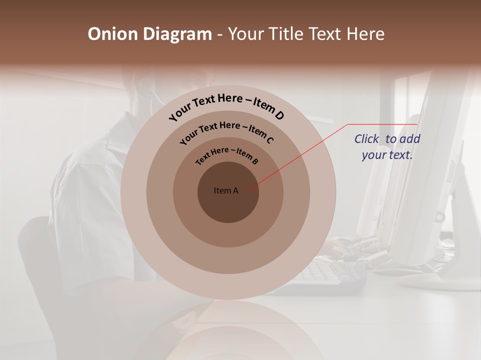 Desk Wallmurals Computer PowerPoint Template