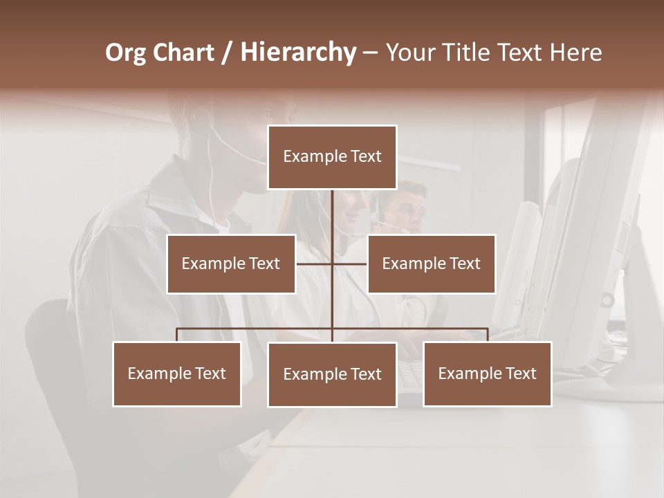 Desk Wallmurals Computer PowerPoint Template