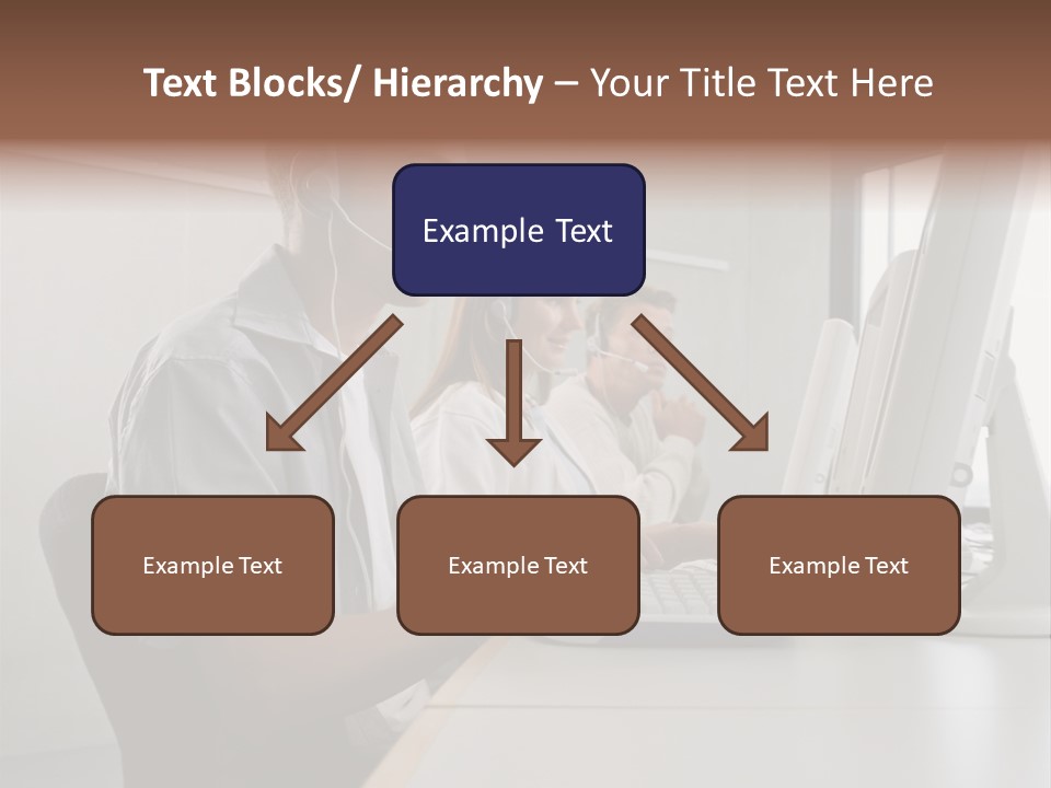 Desk Wallmurals Computer PowerPoint Template