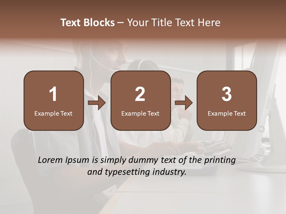 Desk Wallmurals Computer PowerPoint Template