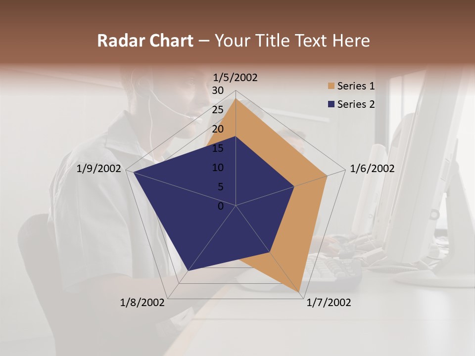 Desk Wallmurals Computer PowerPoint Template