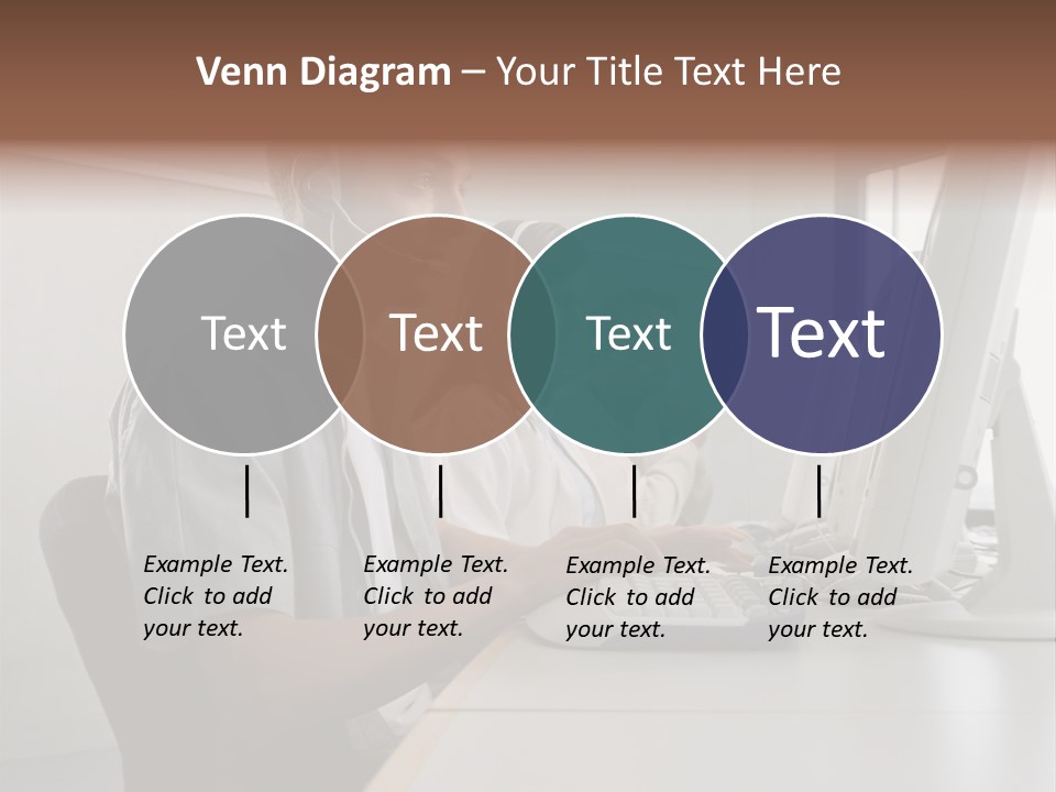 Desk Wallmurals Computer PowerPoint Template