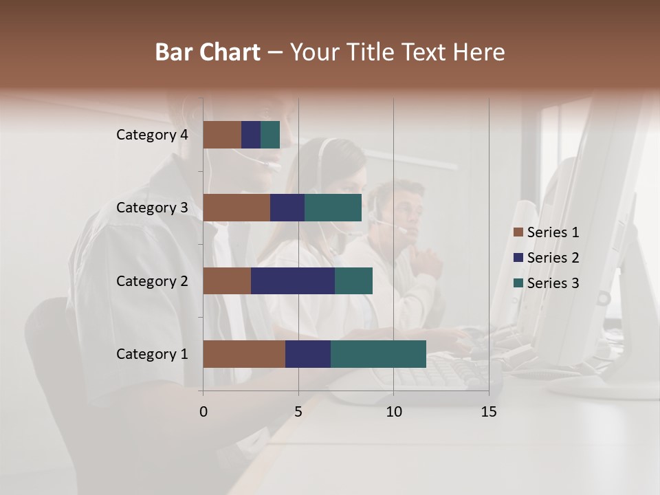 Desk Wallmurals Computer PowerPoint Template