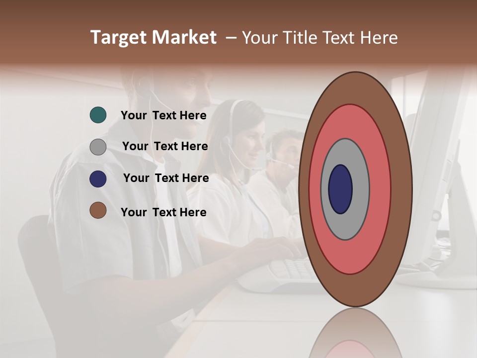 Desk Wallmurals Computer PowerPoint Template