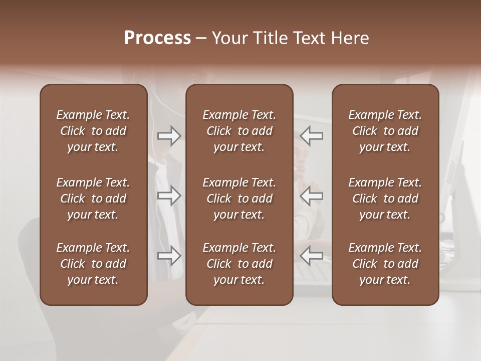 Desk Wallmurals Computer PowerPoint Template
