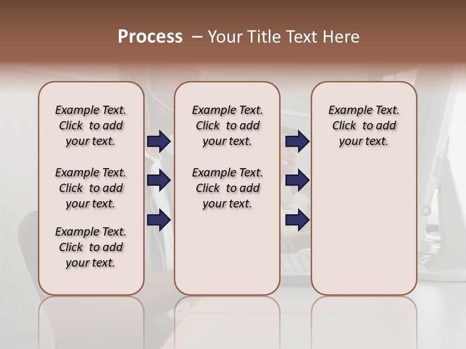 Desk Wallmurals Computer PowerPoint Template