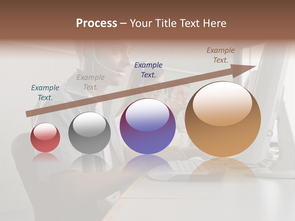 Desk Wallmurals Computer PowerPoint Template