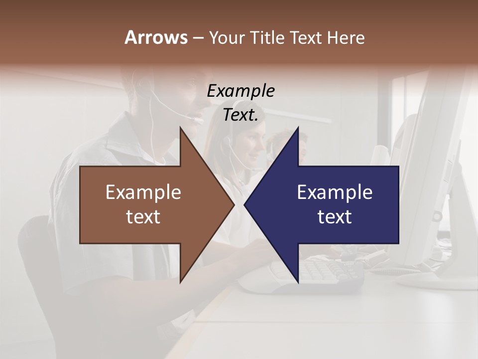 Desk Wallmurals Computer PowerPoint Template