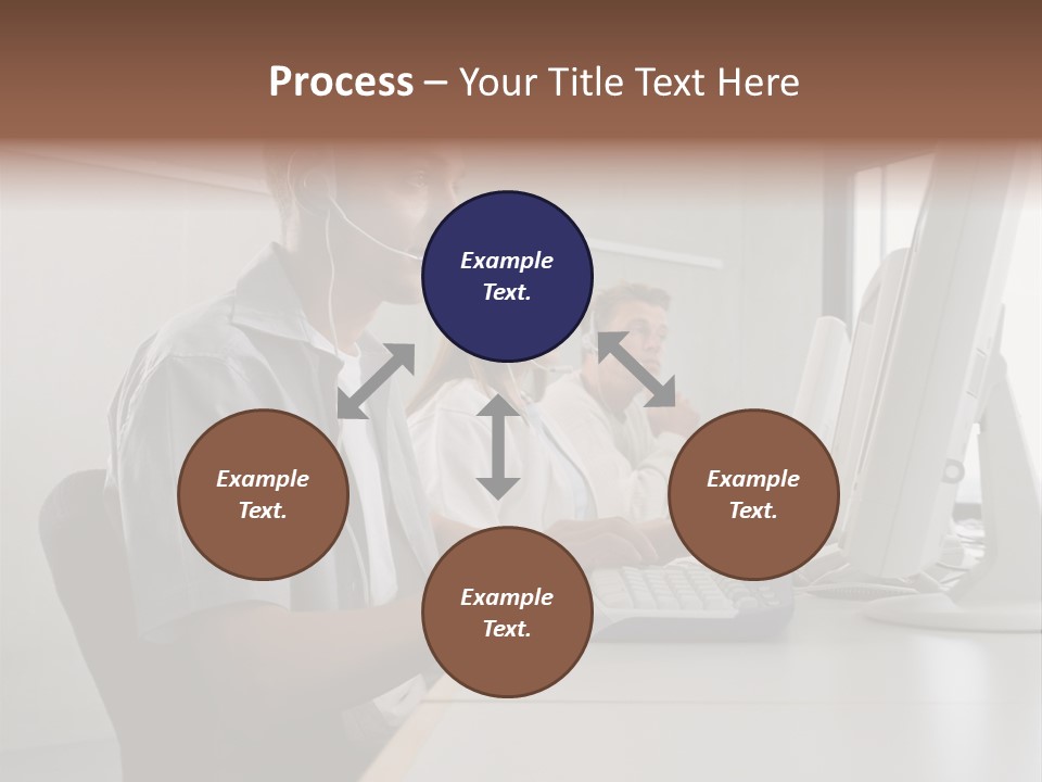 Desk Wallmurals Computer PowerPoint Template