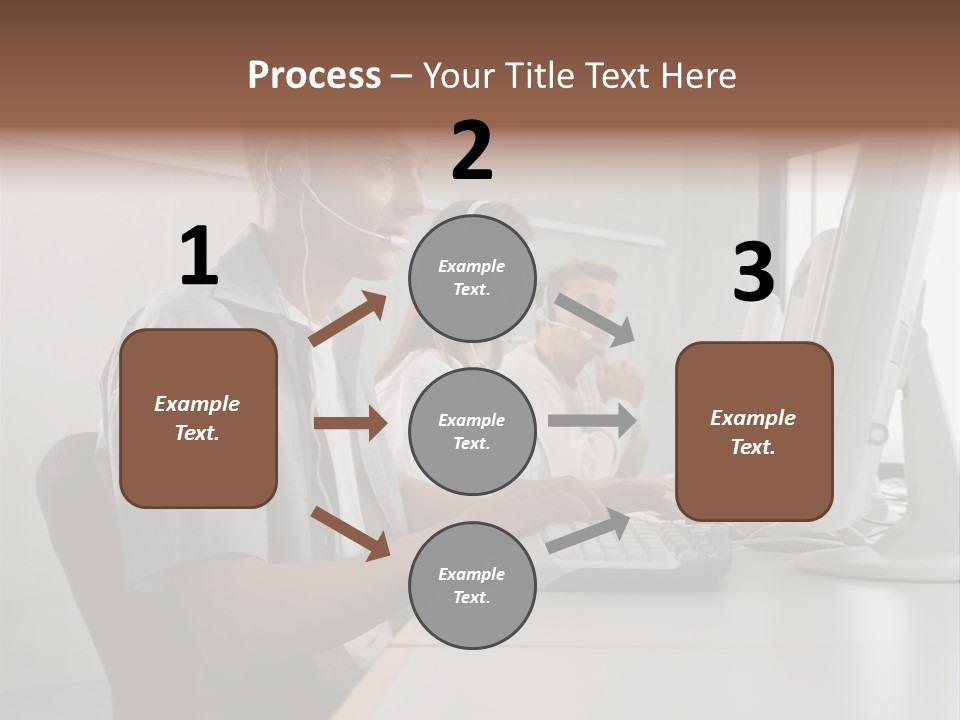 Desk Wallmurals Computer PowerPoint Template