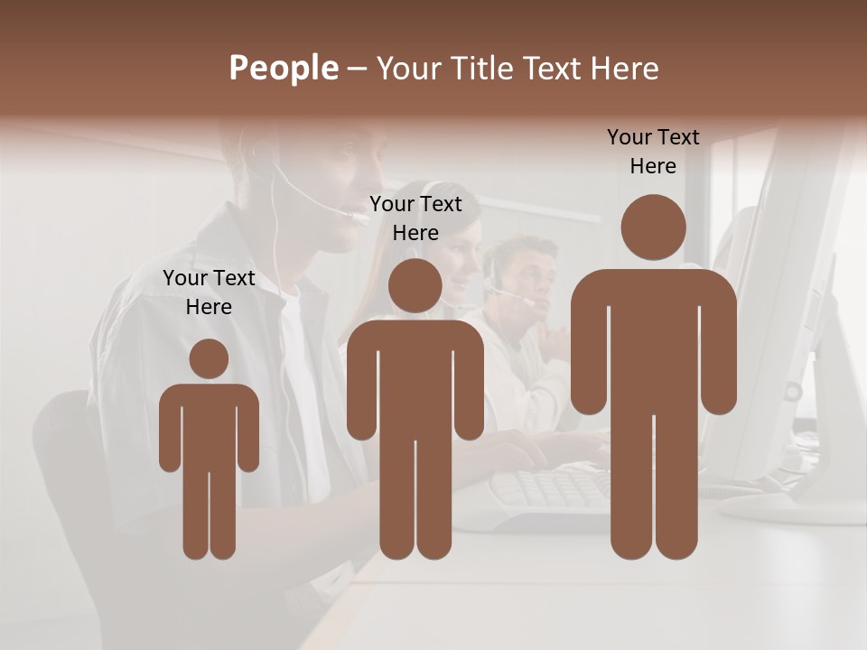 Desk Wallmurals Computer PowerPoint Template