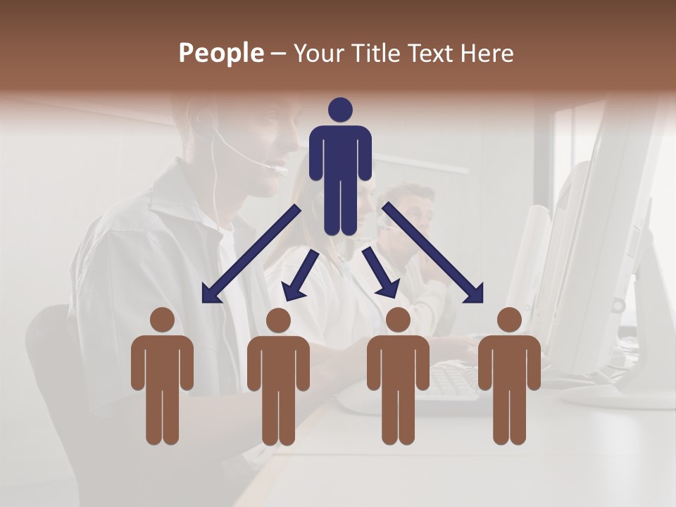 Desk Wallmurals Computer PowerPoint Template