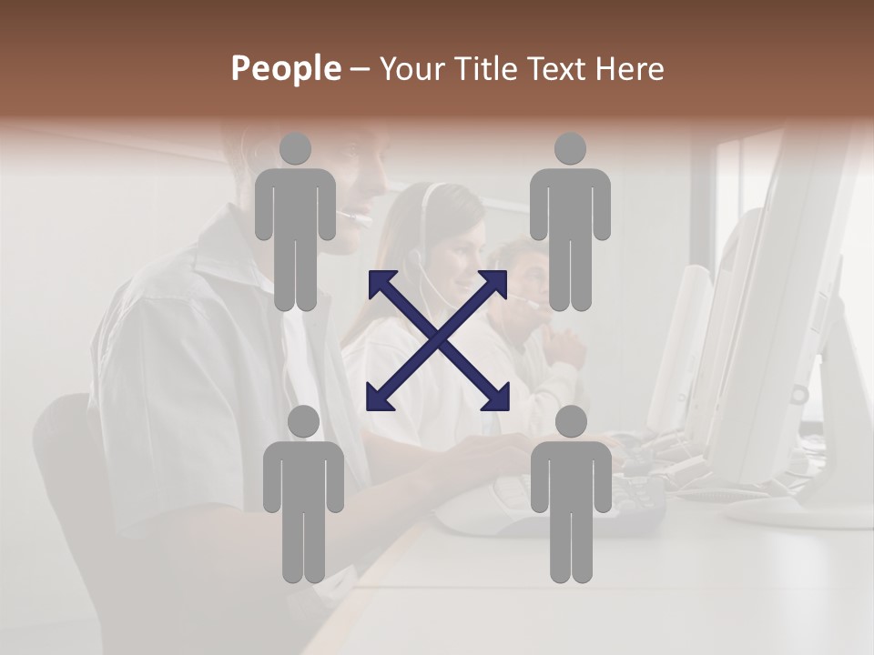 Desk Wallmurals Computer PowerPoint Template