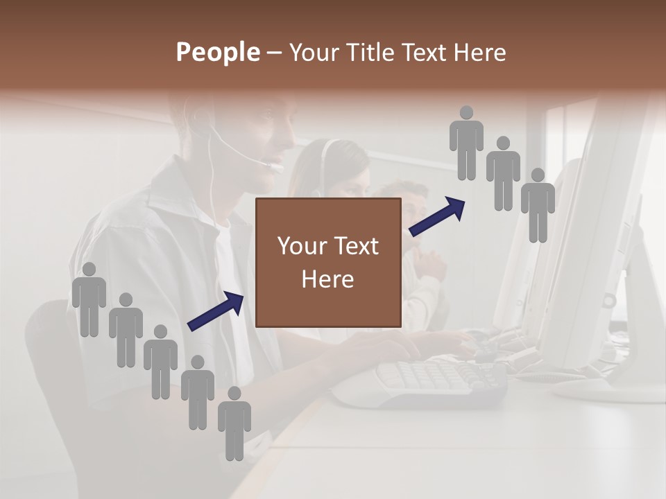 Desk Wallmurals Computer PowerPoint Template