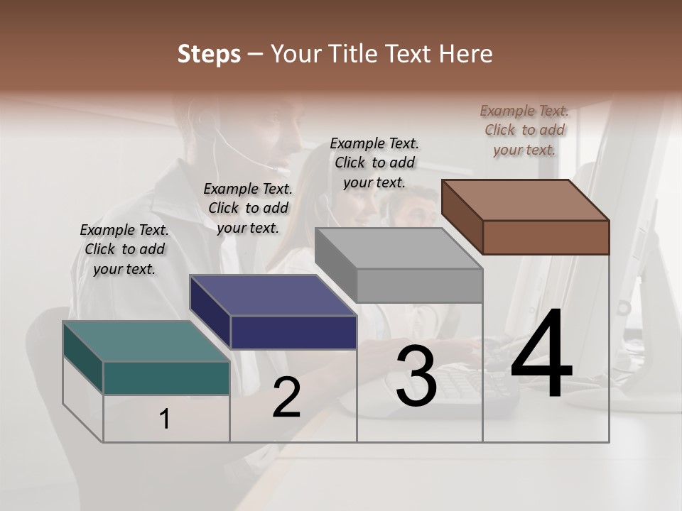 Desk Wallmurals Computer PowerPoint Template