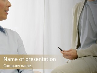 Males Shape Two People PowerPoint Template