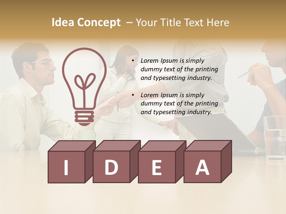 Print Computer Male PowerPoint Template