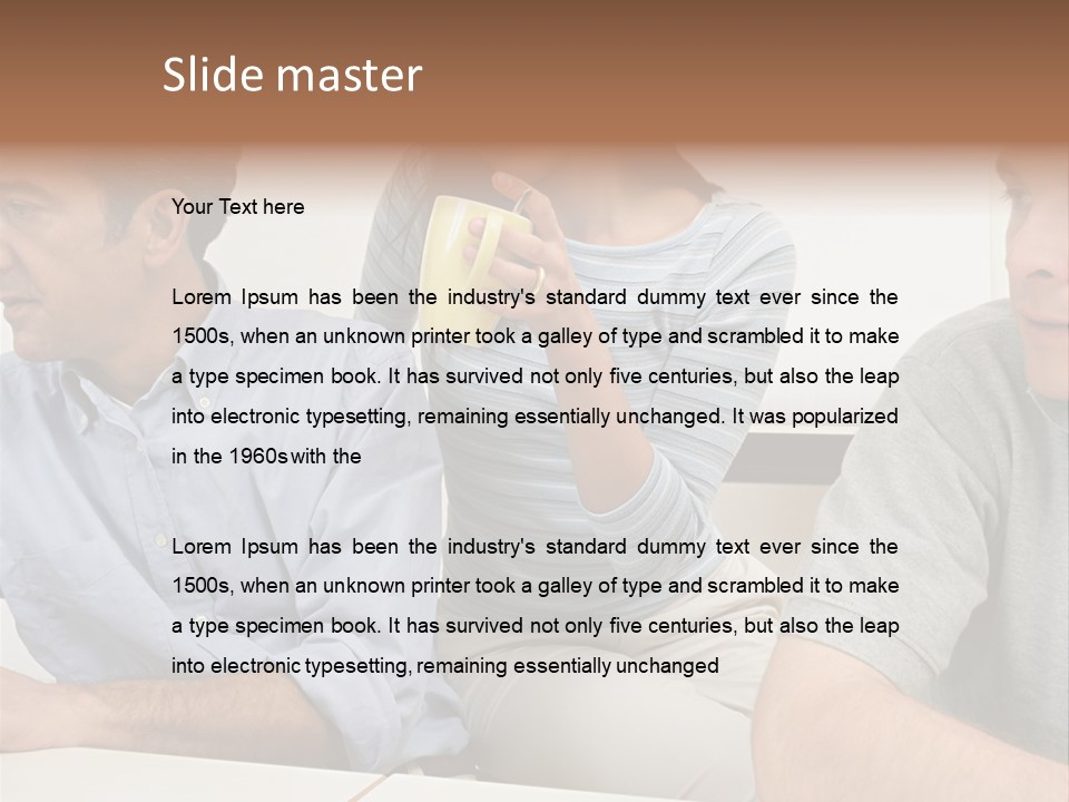 Officeworker Working Midwoman PowerPoint Template