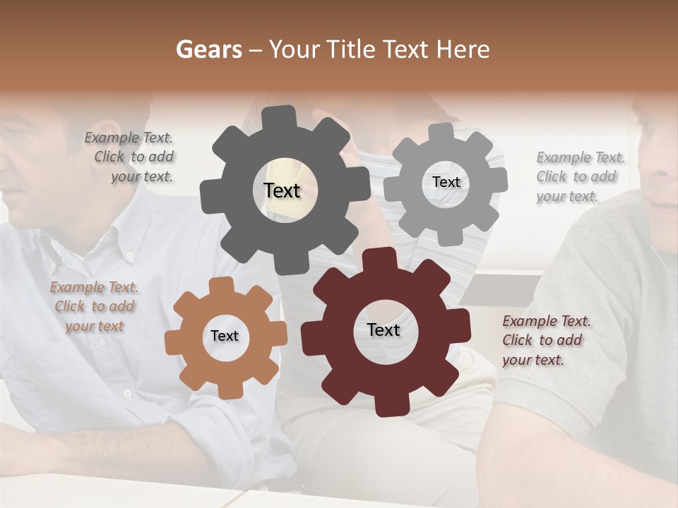 Officeworker Working Midwoman PowerPoint Template