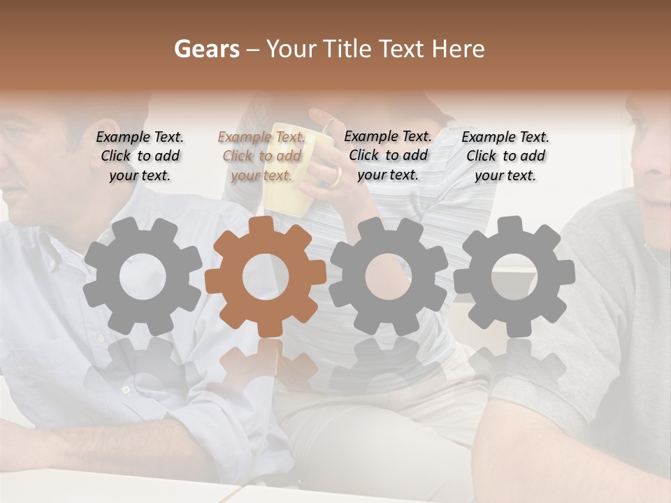 Officeworker Working Midwoman PowerPoint Template