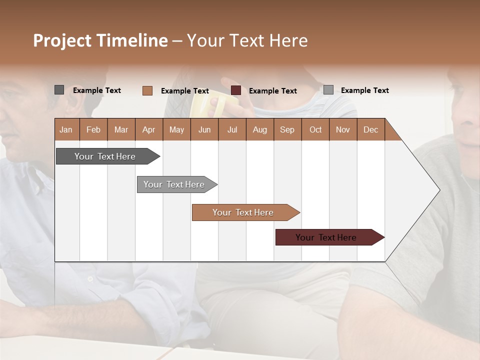 Officeworker Working Midwoman PowerPoint Template