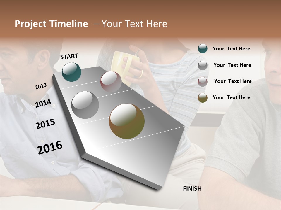 Officeworker Working Midwoman PowerPoint Template